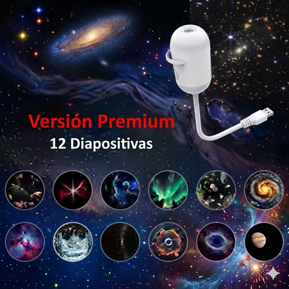 GalaxyAura I Proyector LED de galaxia, luna y estrellas para habitación.