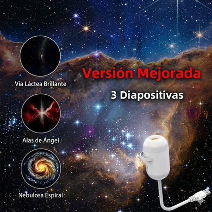 GalaxyAura I Proyector LED de galaxia, luna y estrellas para habitación.
