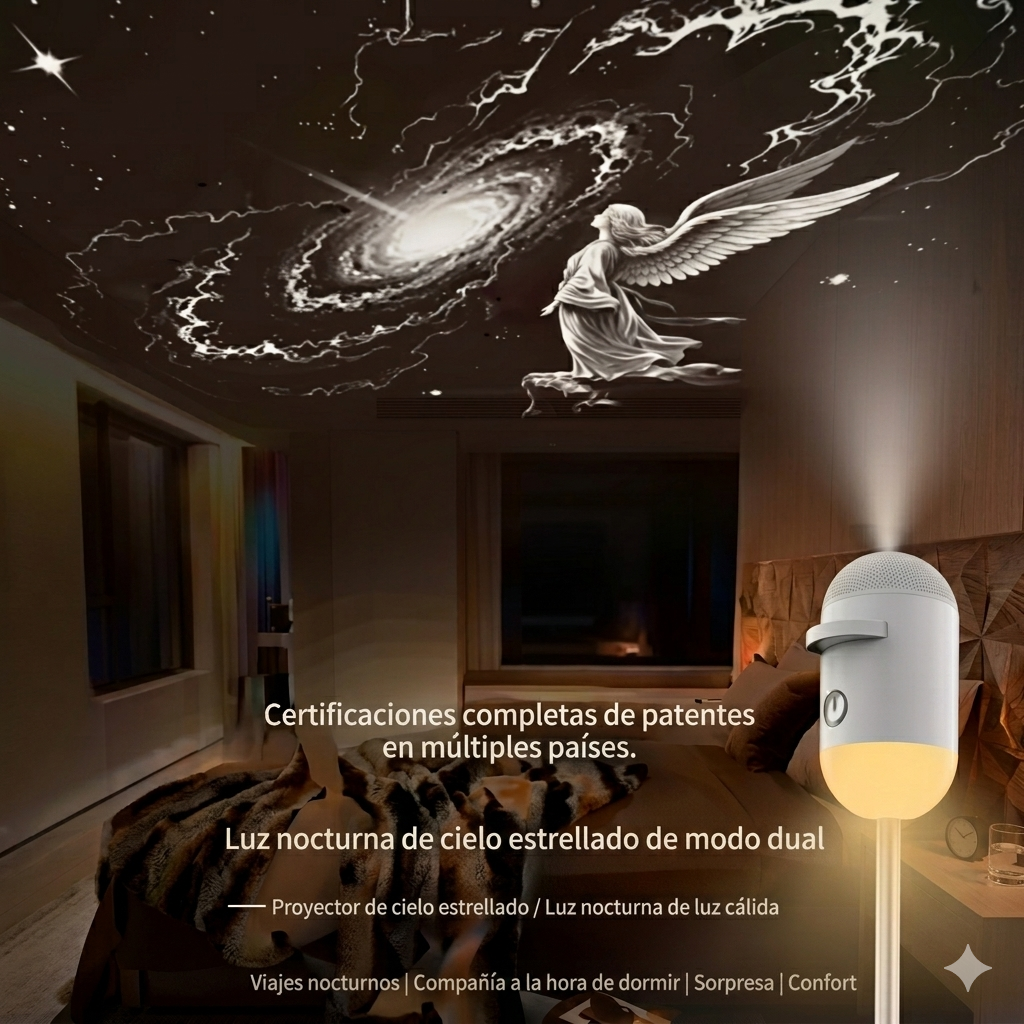 GalaxyAura I Proyector LED de galaxia, luna y estrellas para habitación.