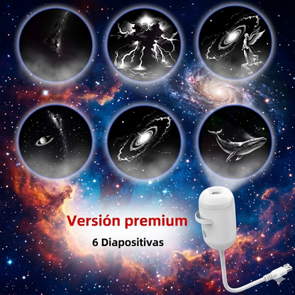 GalaxyAura I Proyector LED de galaxia, luna y estrellas para habitación.